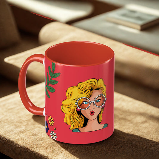 Retro Pop Art Style Mug – Bold &amp; Stylish