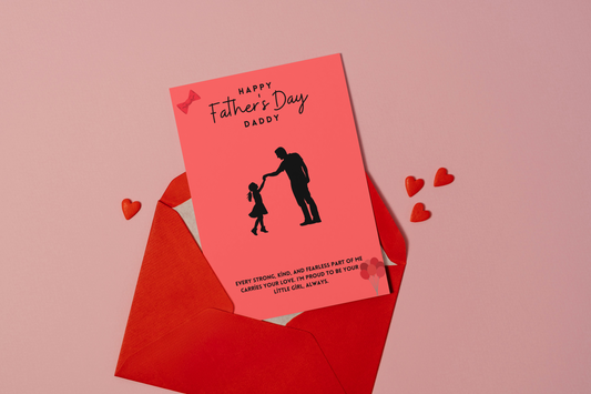 Babalar Günü Kartı – Gururla Senin Kızınım Dijital Kart (5x7 inç)
